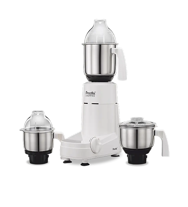 Preethi Chef Pro Mixer Grinder 750 Watt with 3 Jars (White)